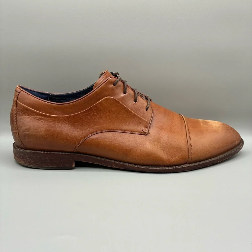 Cole Haan Grand 2.0 Harrison Men’s 14 M Chestnut Derby Cap Toe Oxford C32796
